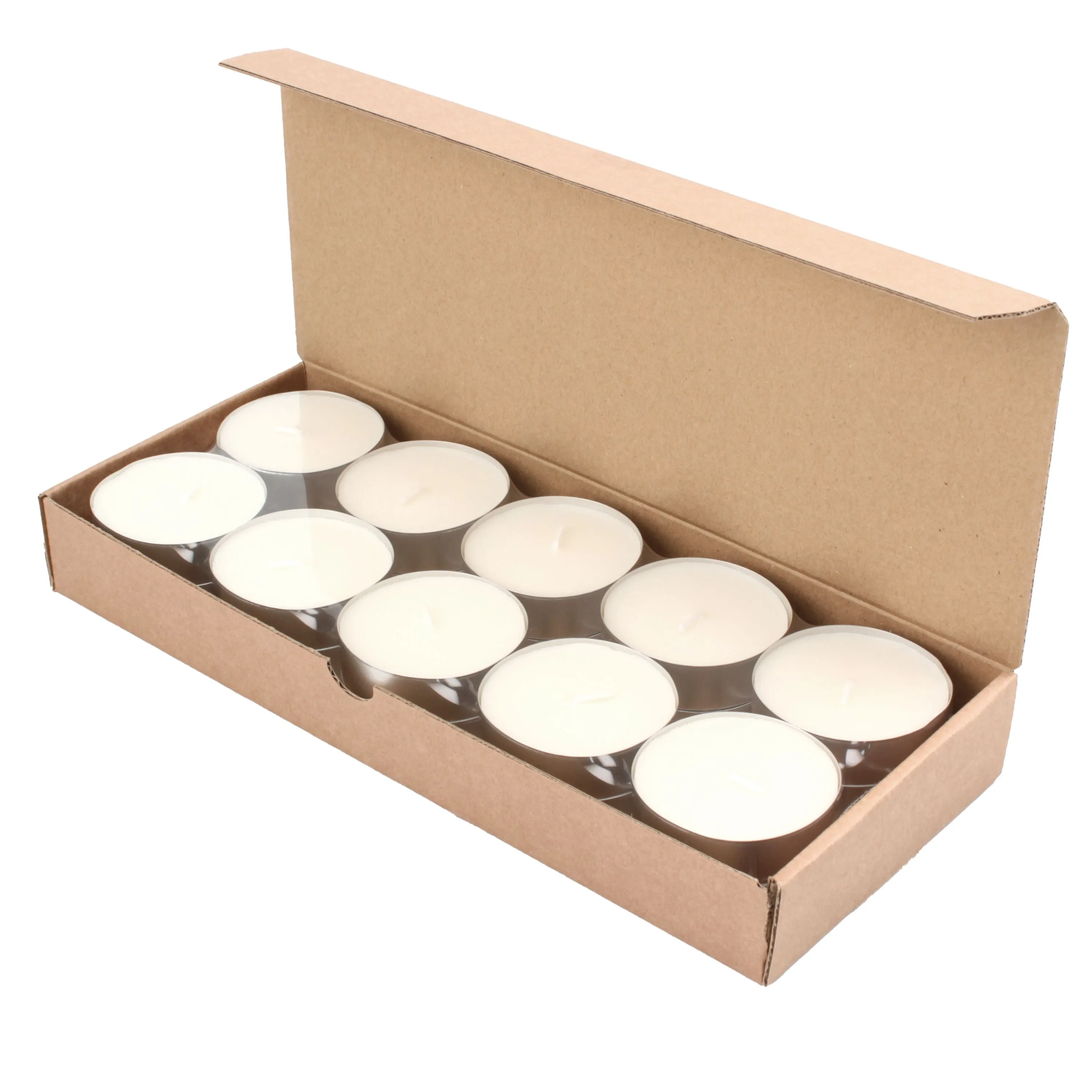 20-Pack Unscented Mega Oversized Tea Light Candles with 9 Hour Extended Burn Time