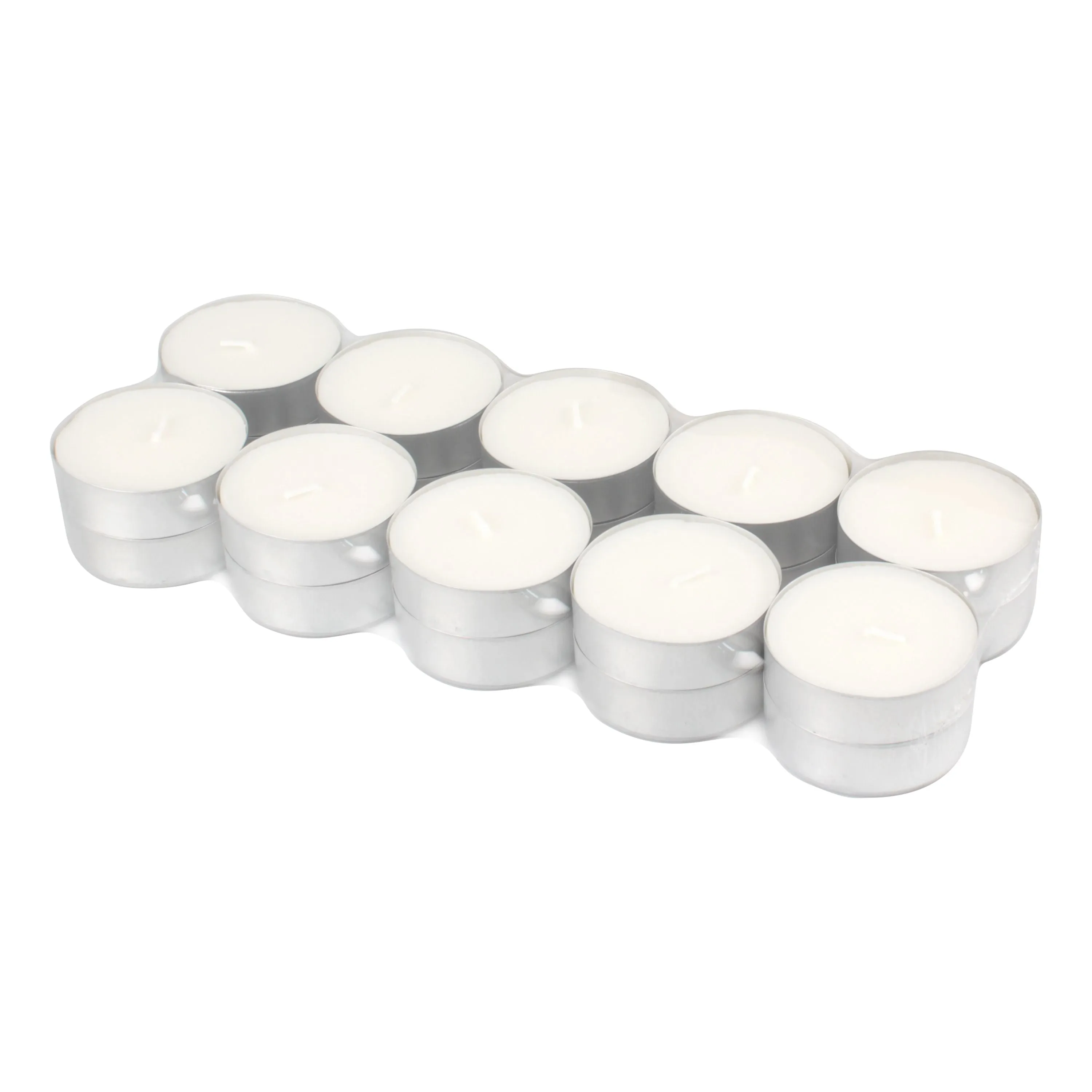 20-Pack Unscented Mega Oversized Tea Light Candles with 9 Hour Extended Burn Time