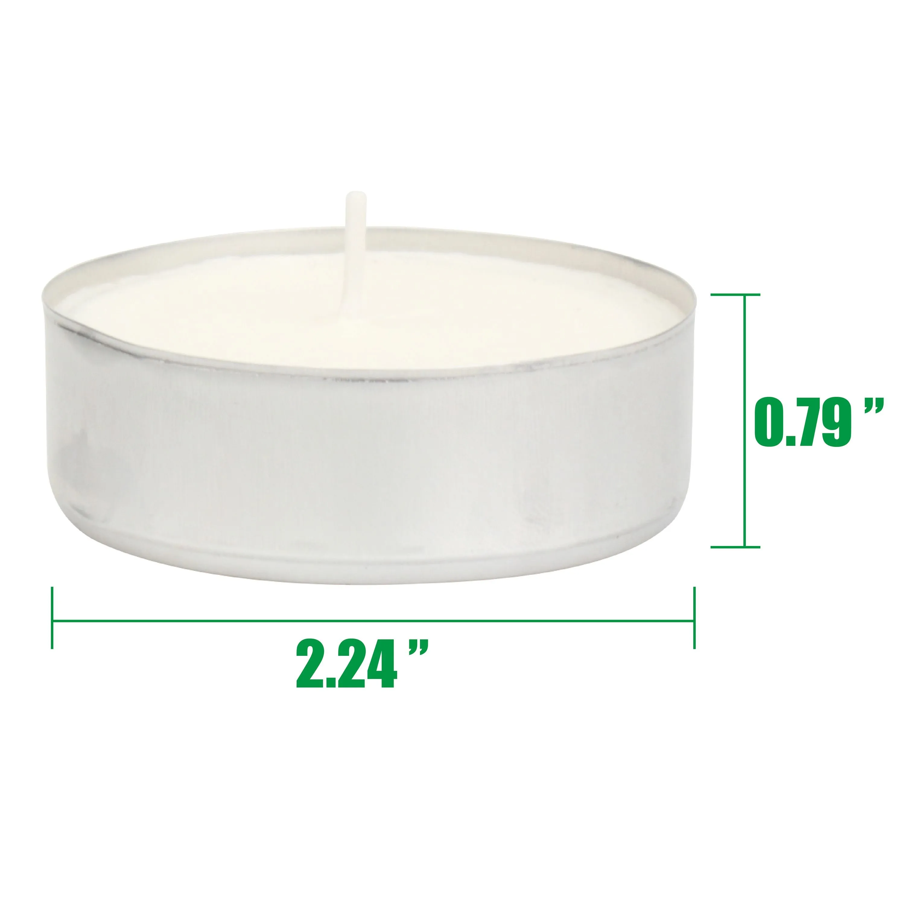 20-Pack Unscented Mega Oversized Tea Light Candles with 9 Hour Extended Burn Time