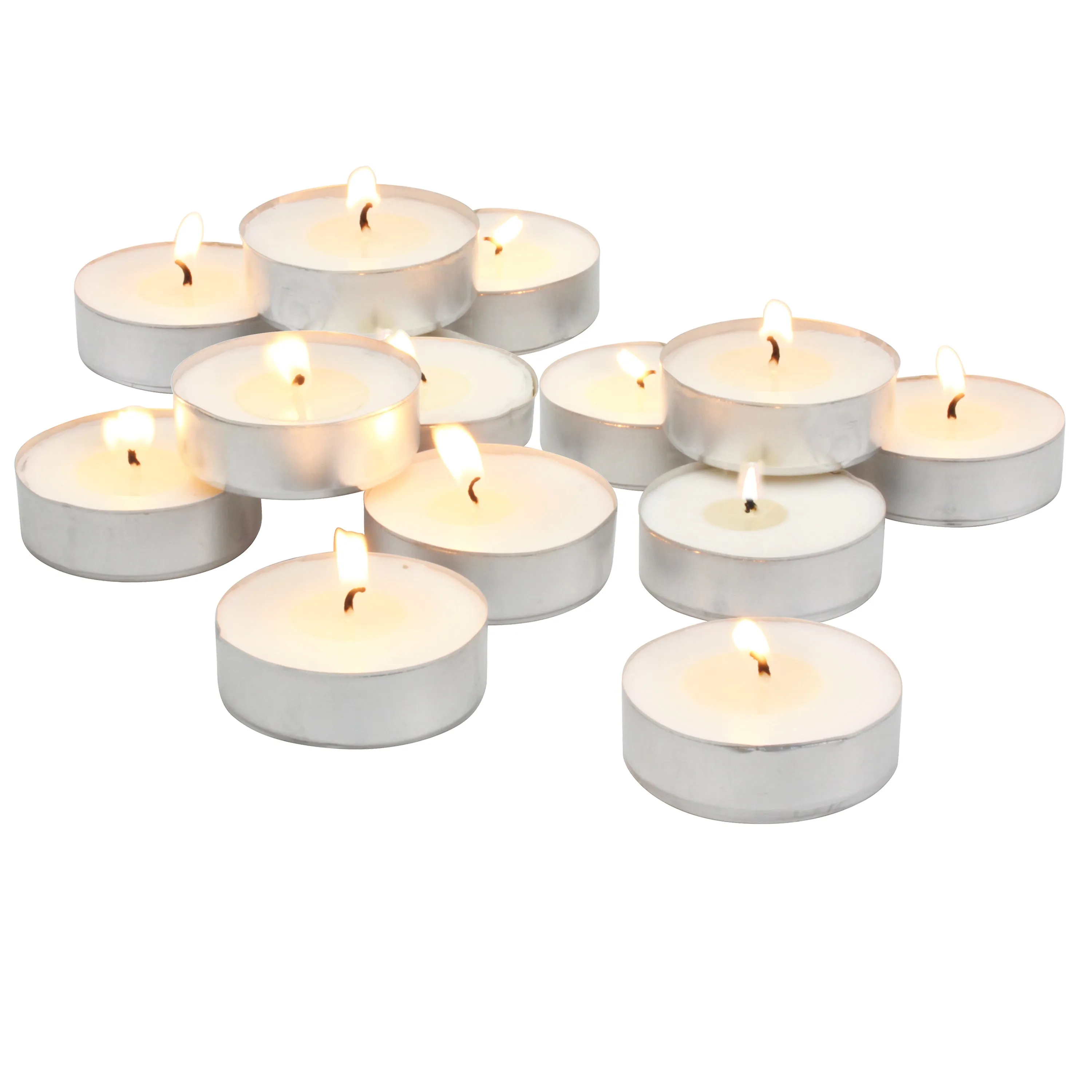 20-Pack Unscented Mega Oversized Tea Light Candles with 9 Hour Extended Burn Time