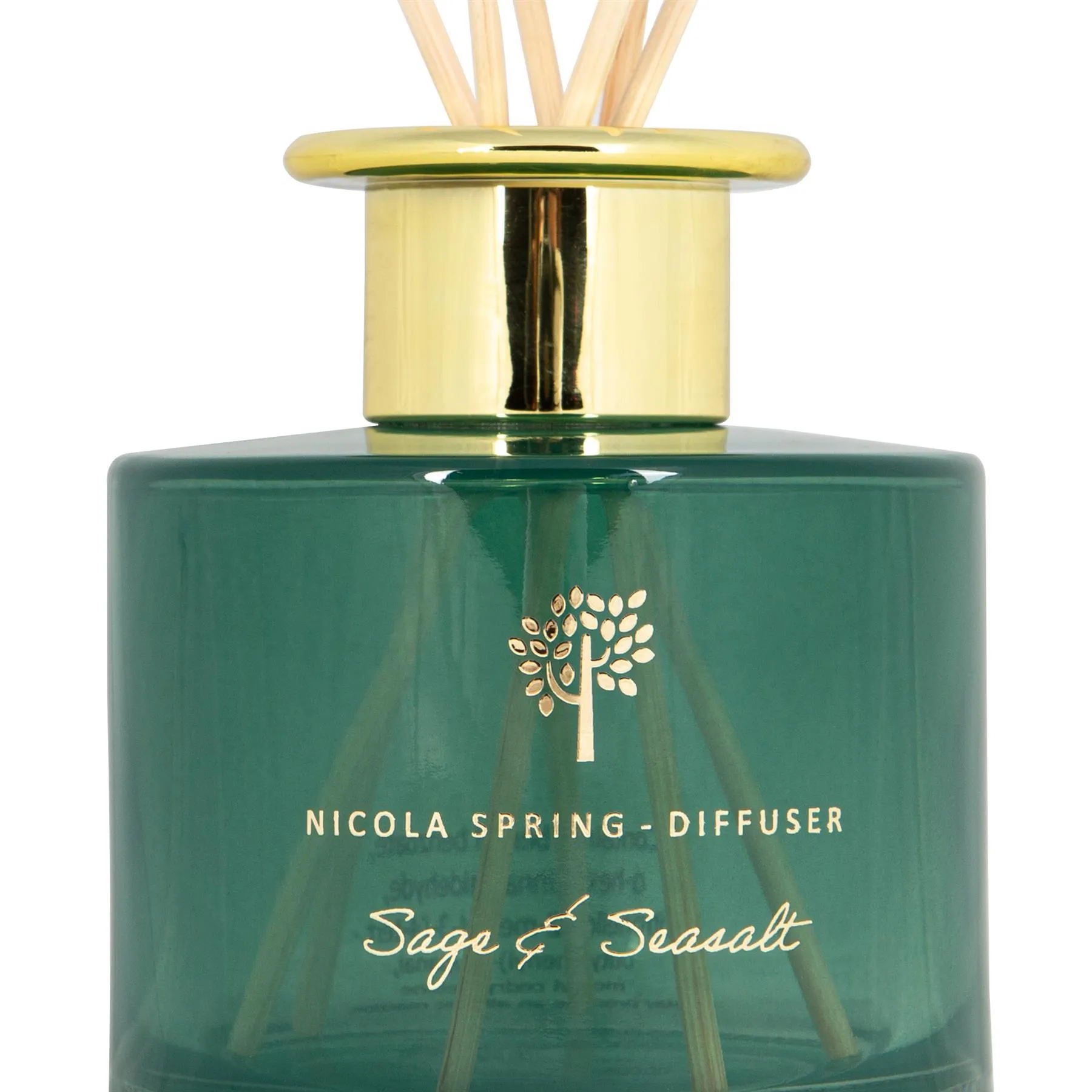 200ml Sage & Seasalt Glass Reed Diffuser - By Nicola Spring
