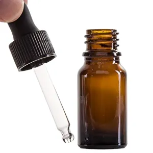 50ml Glass Dropper Bottle Amber Brown with Pipette Lid