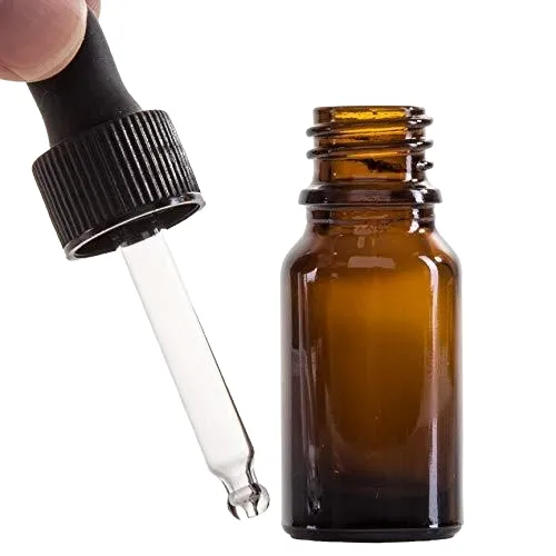 50ml Glass Dropper Bottle Amber Brown with Pipette Lid