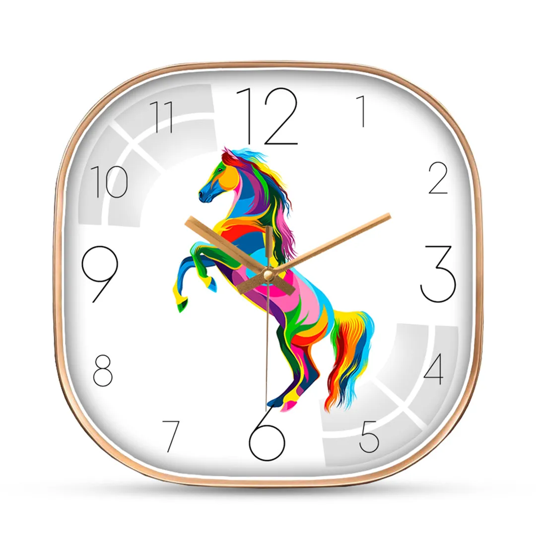 Abstract horse wall clock