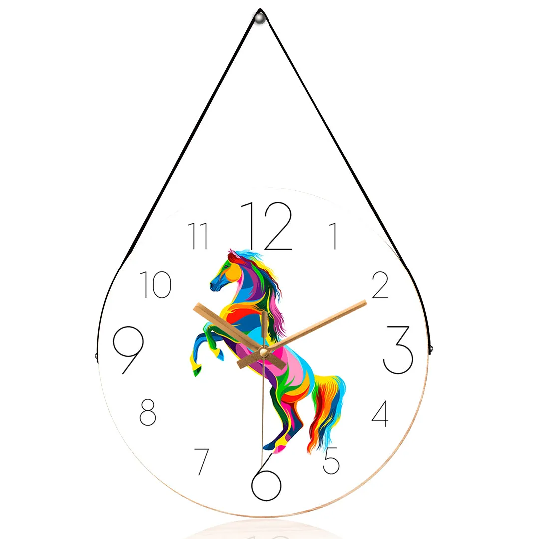 Abstract horse wall clock