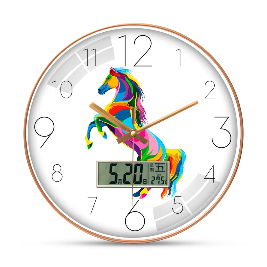 Abstract horse wall clock