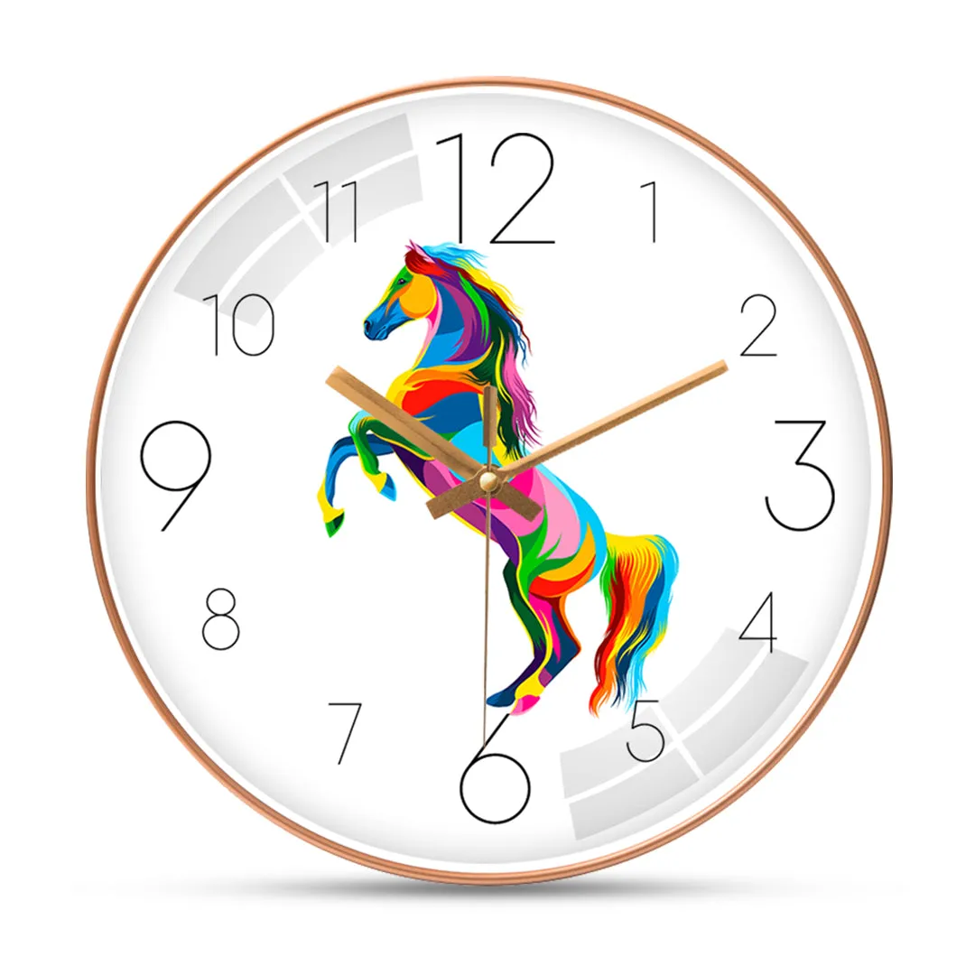 Abstract horse wall clock
