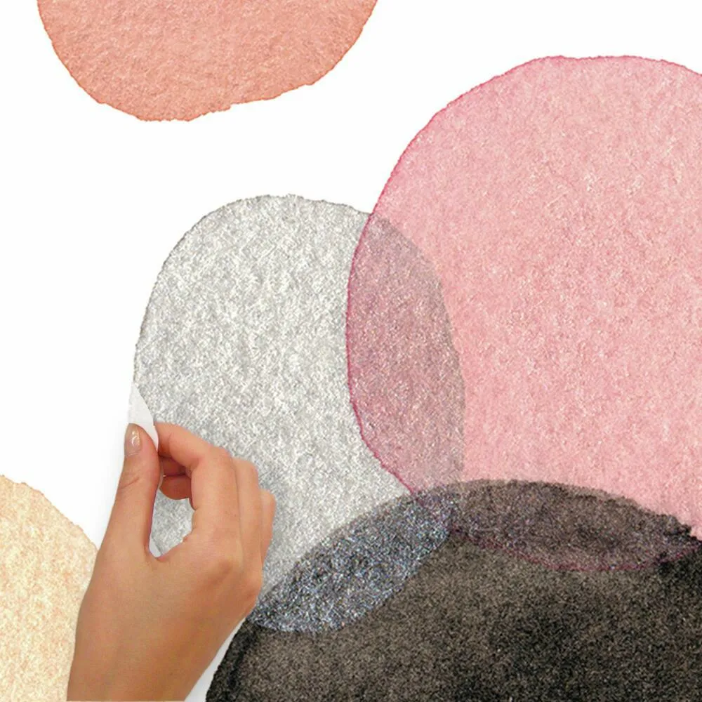 Abstract Watercolor Shapes Peel and Stick Giant Wall Decals