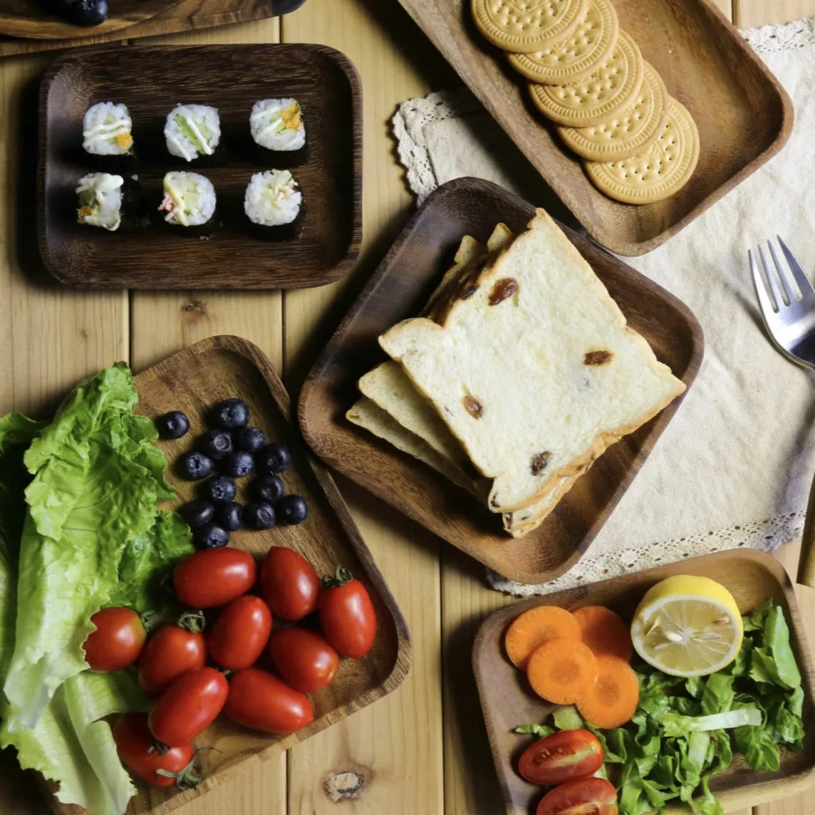 Acacia Wood Serving Trays