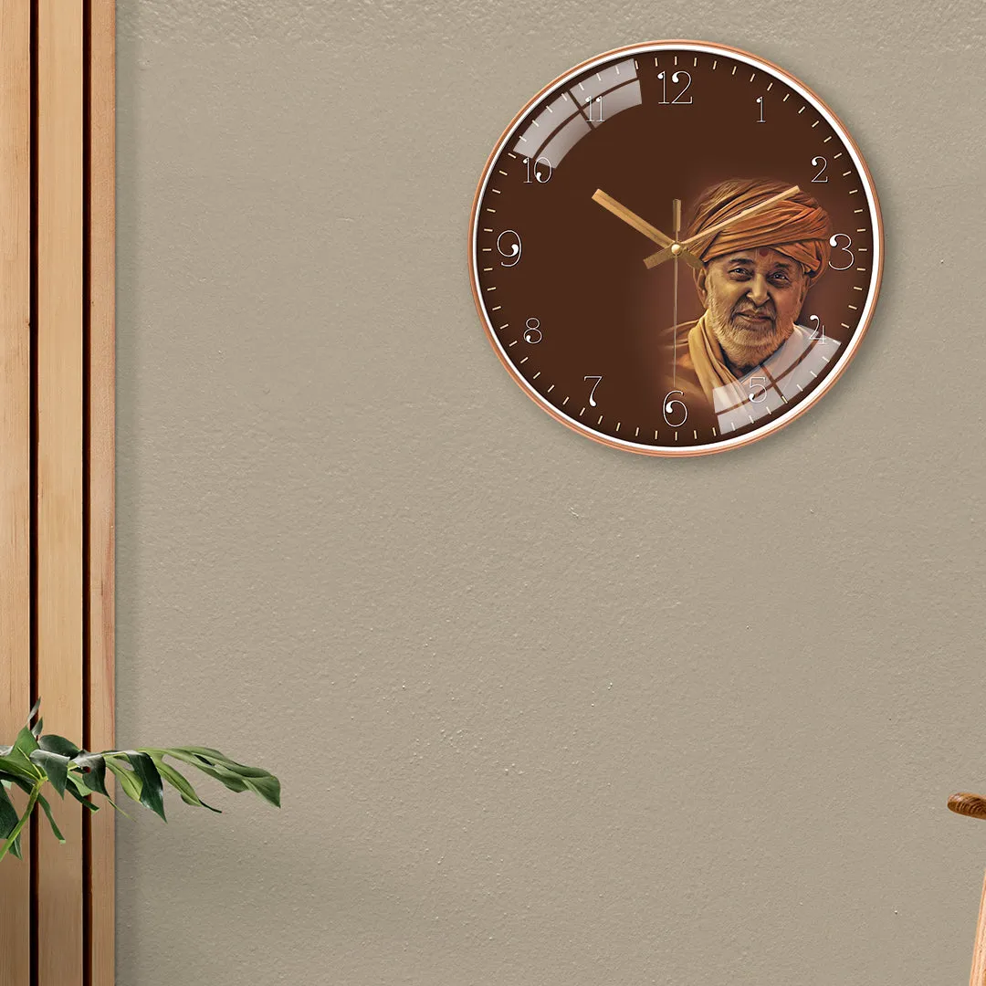Adorable pramukh swami wall clock