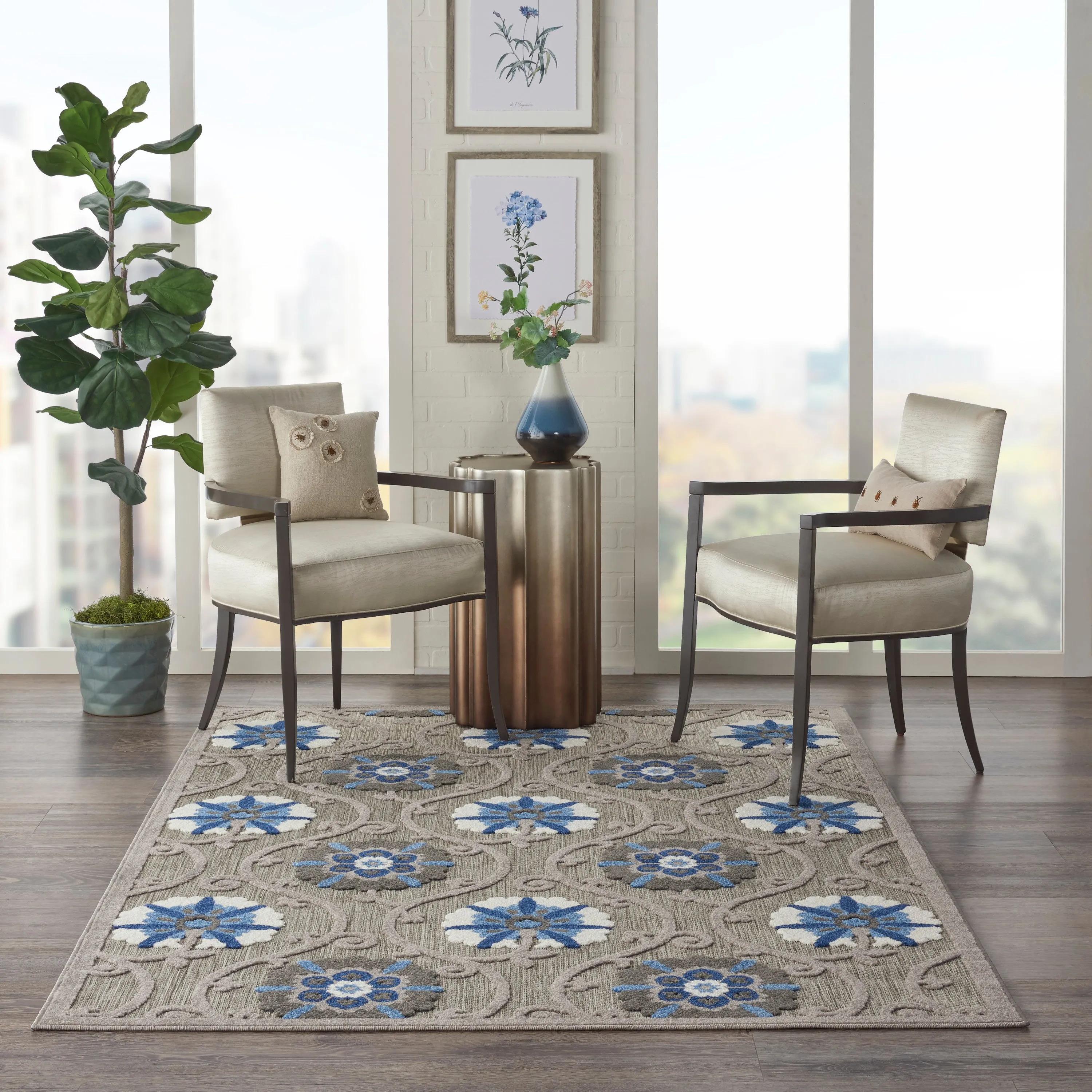 Aloha Grey/Blue Rug