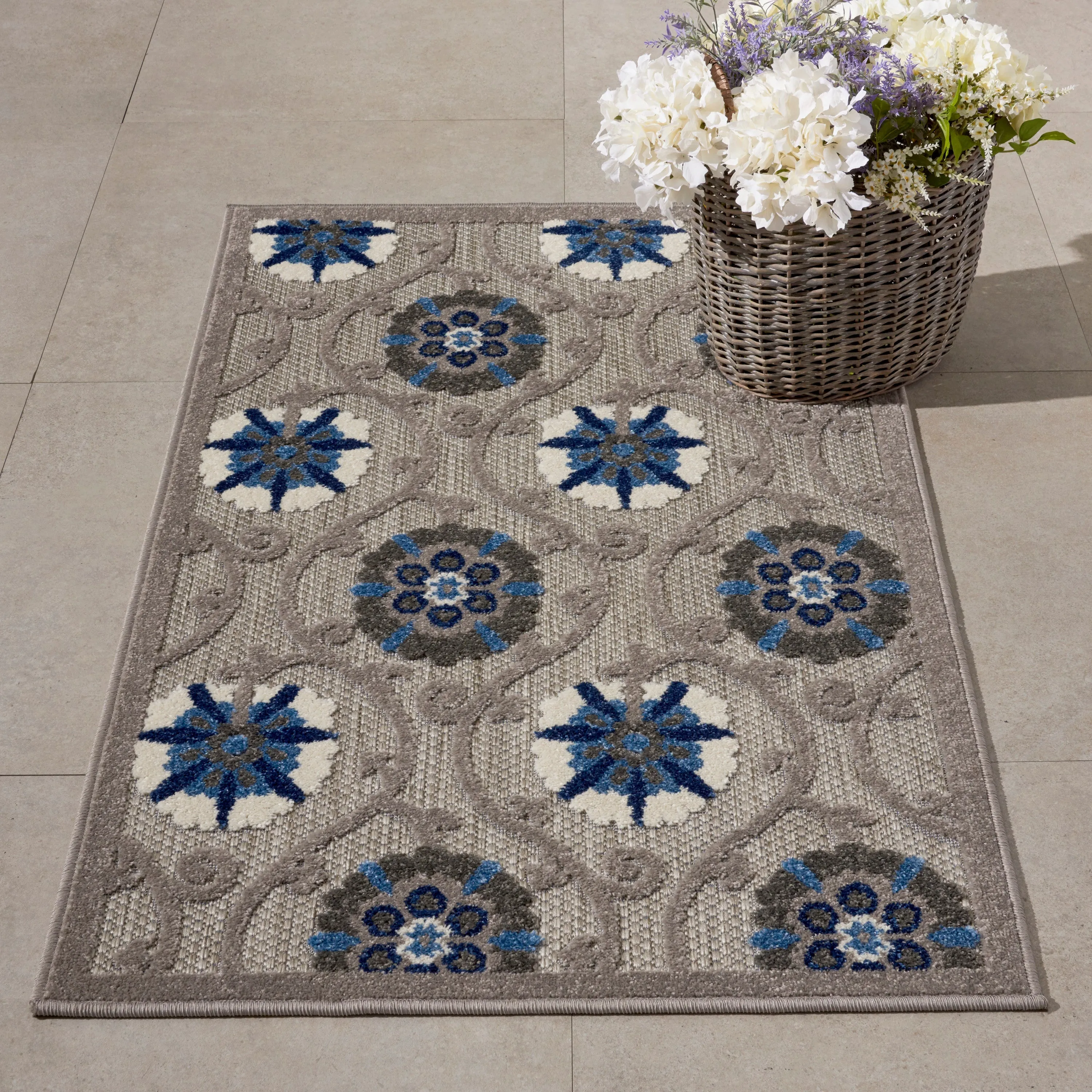 Aloha Grey/Blue Rug