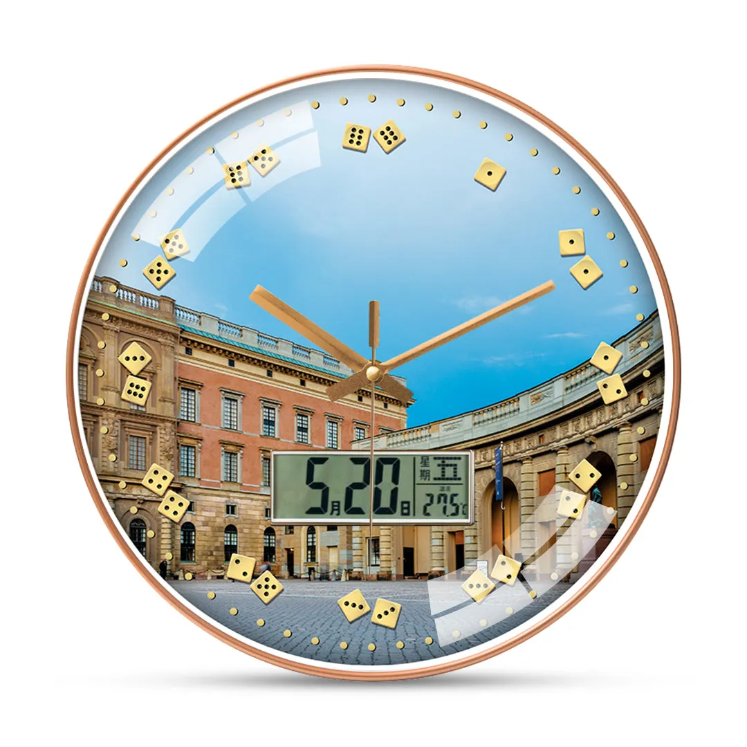 Amazing buildings in bath city wall clock
