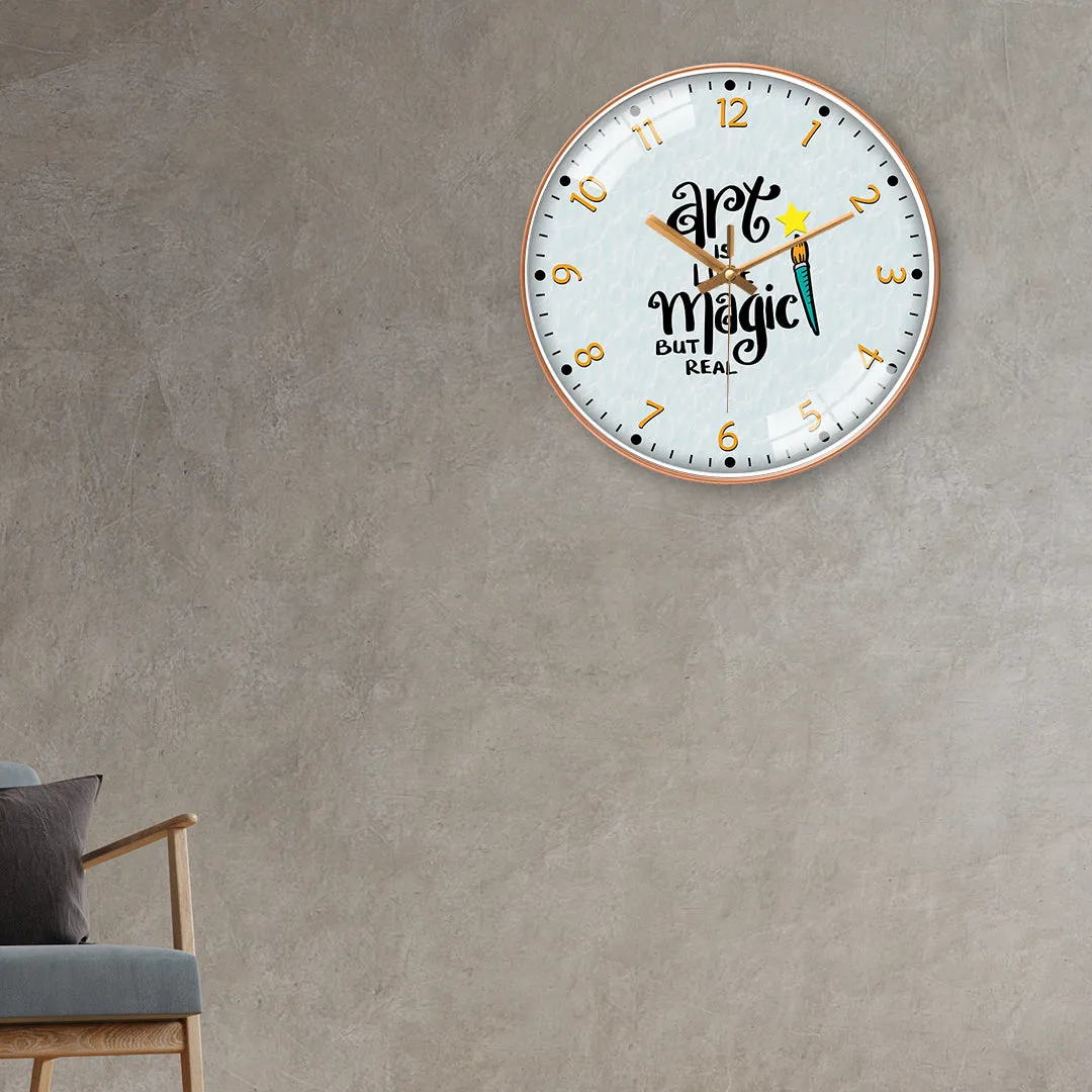 Art magic quotes wall clock