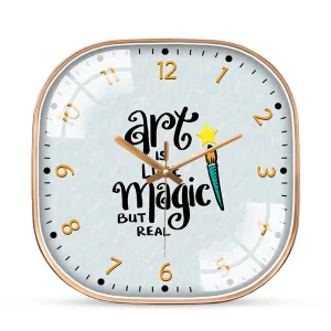 Art magic quotes wall clock