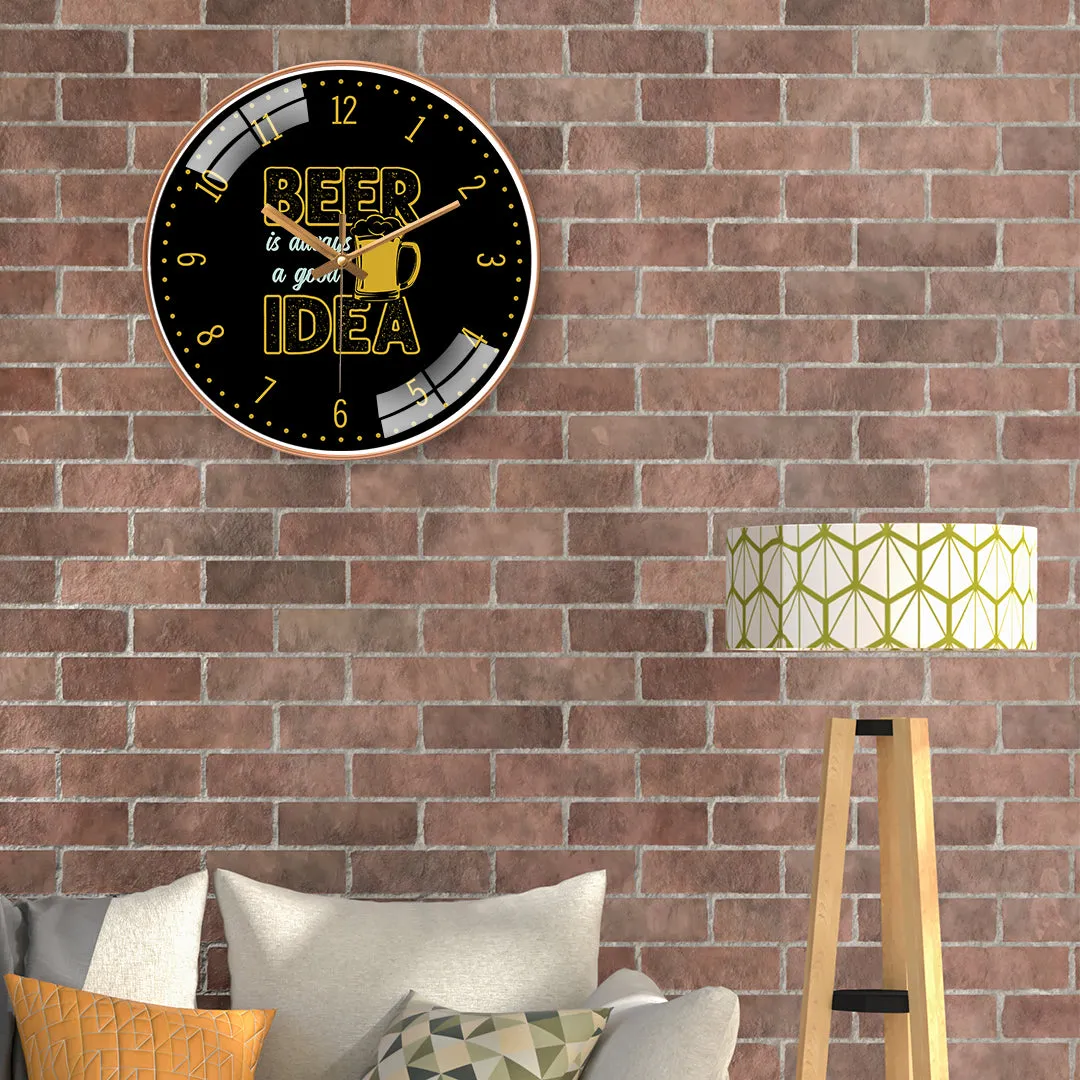 Awesome Beer Quotes Wall Clock