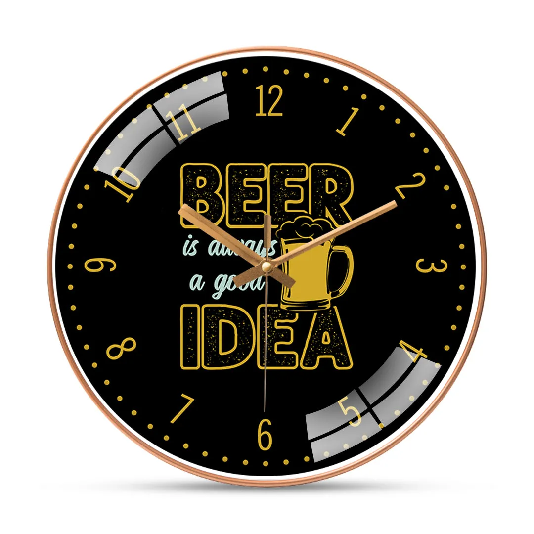 Awesome Beer Quotes Wall Clock