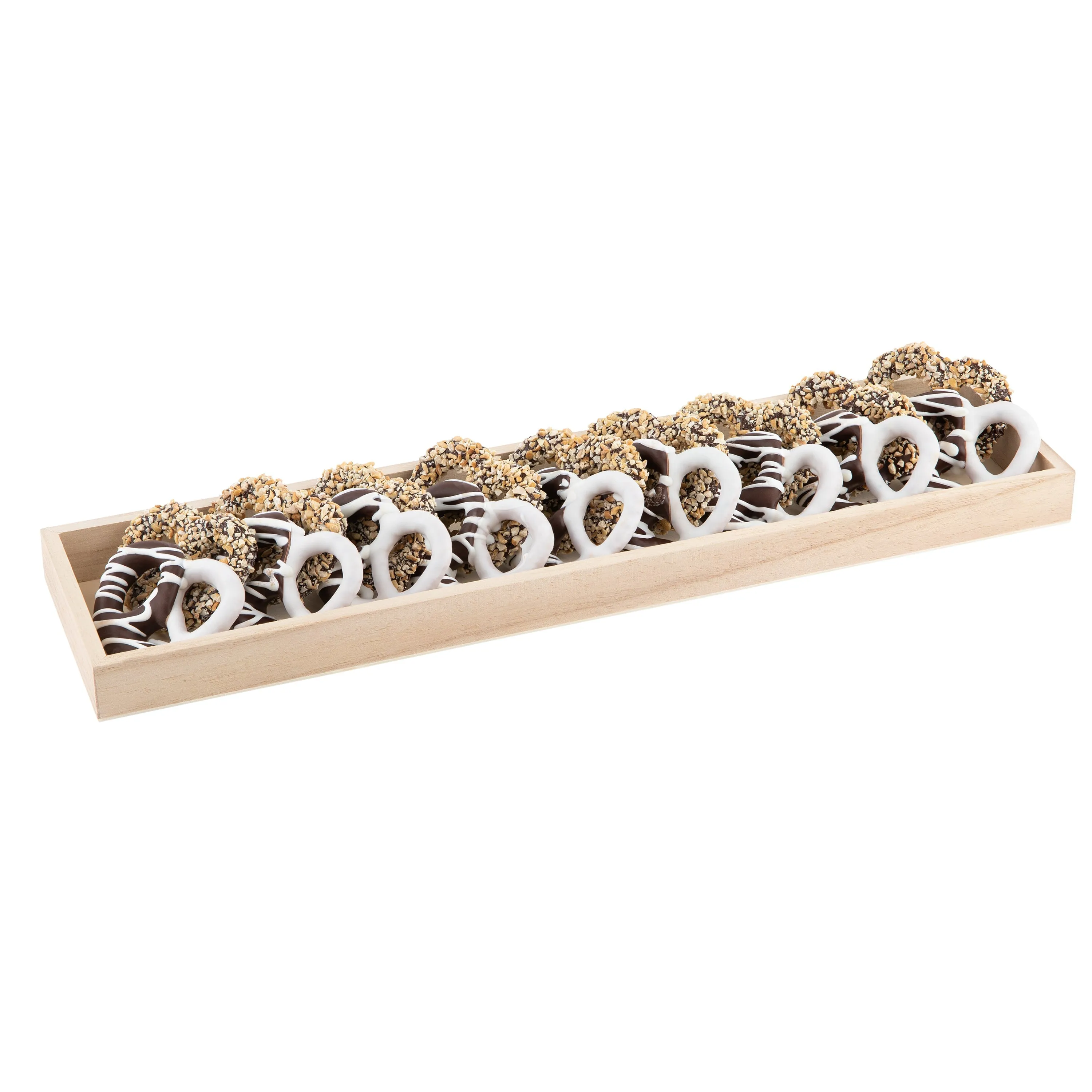 Bamboo Kitchen Serving Tray 17x4x1 Inches Eco Friendly Wooden Serving Trays Cheese And Charcuterie Board 8 Pack
