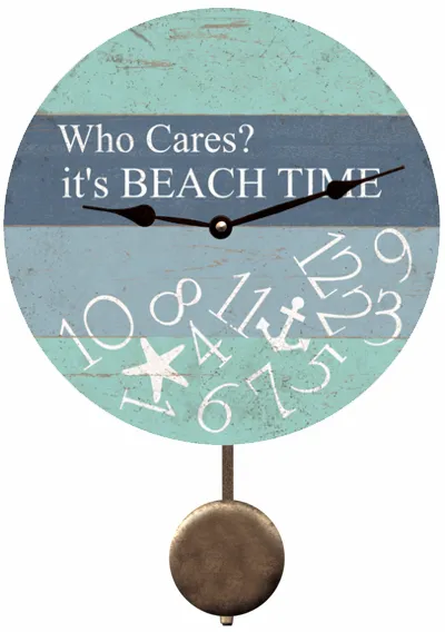 Beach Time Whatever Clock- Who Cares It's Beach Time Clock