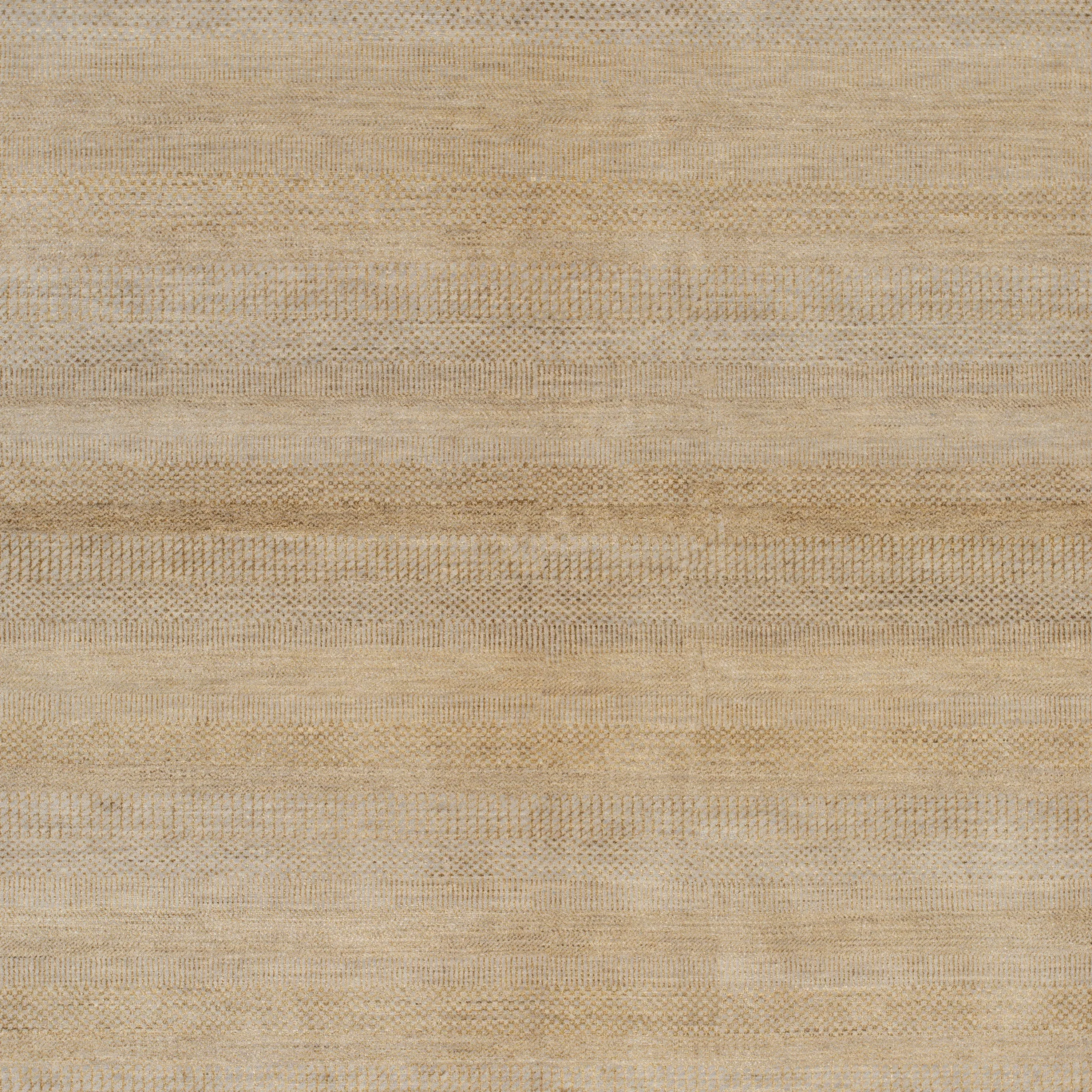 Beige Solid Indo Savannah Rug - 6'3" x 9'1"