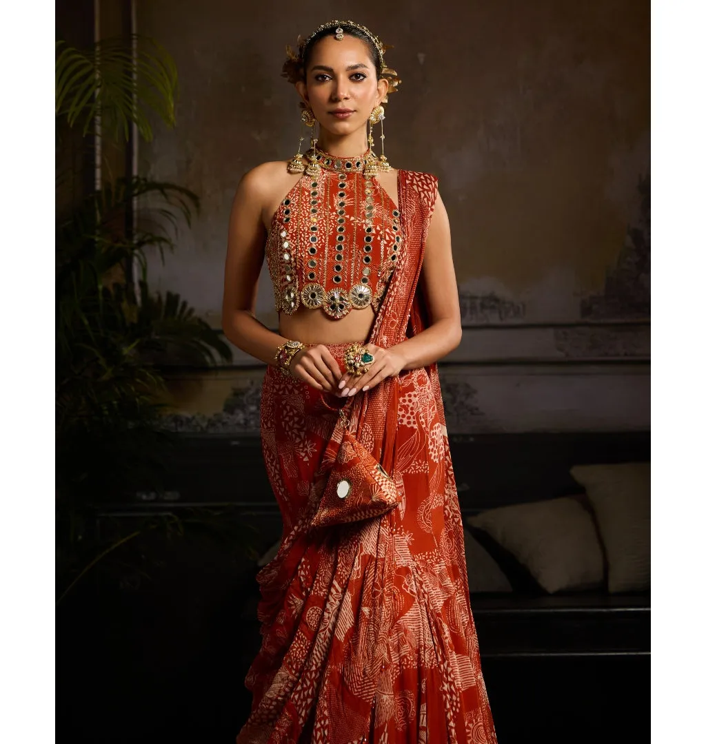 Bloom Mermaid Sari Set