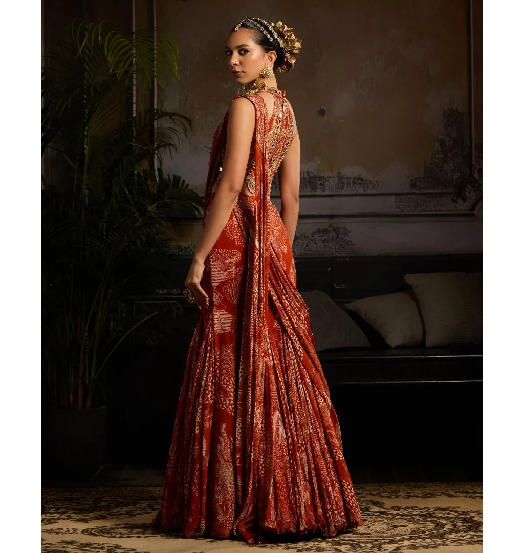 Bloom Mermaid Sari Set