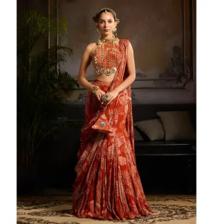 Bloom Mermaid Sari Set