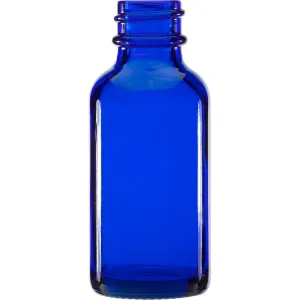 Blue Boston Round Bottles - 1 oz