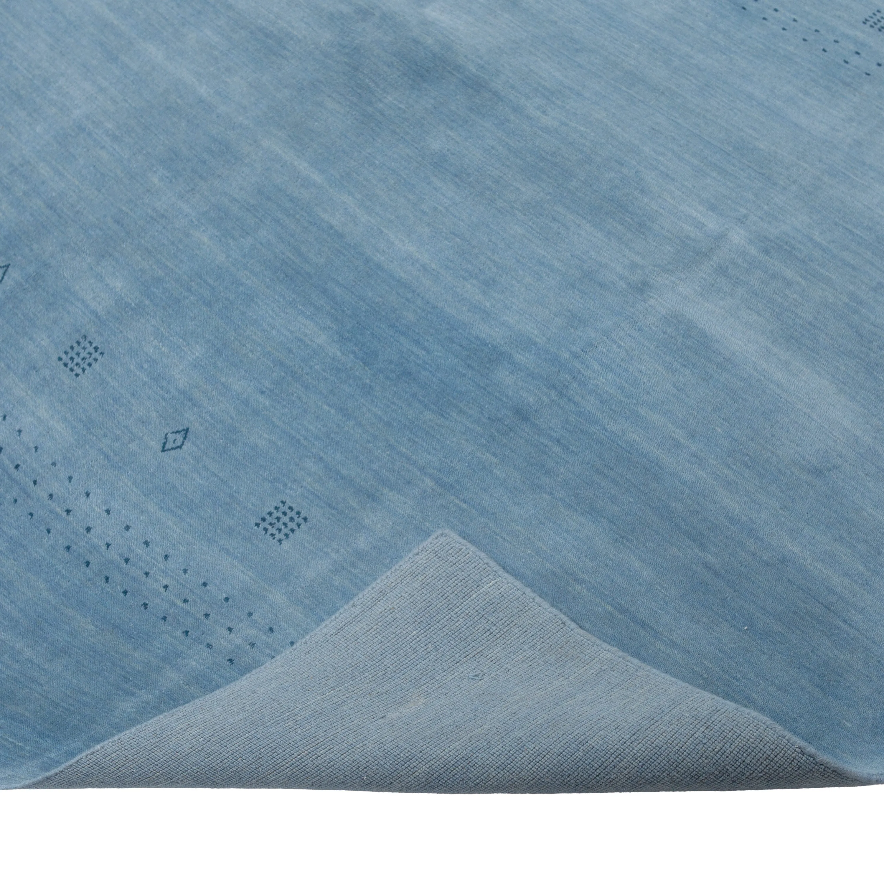 Blue Solid Indo Gabbeh Rug - 8'3" x 10'2"