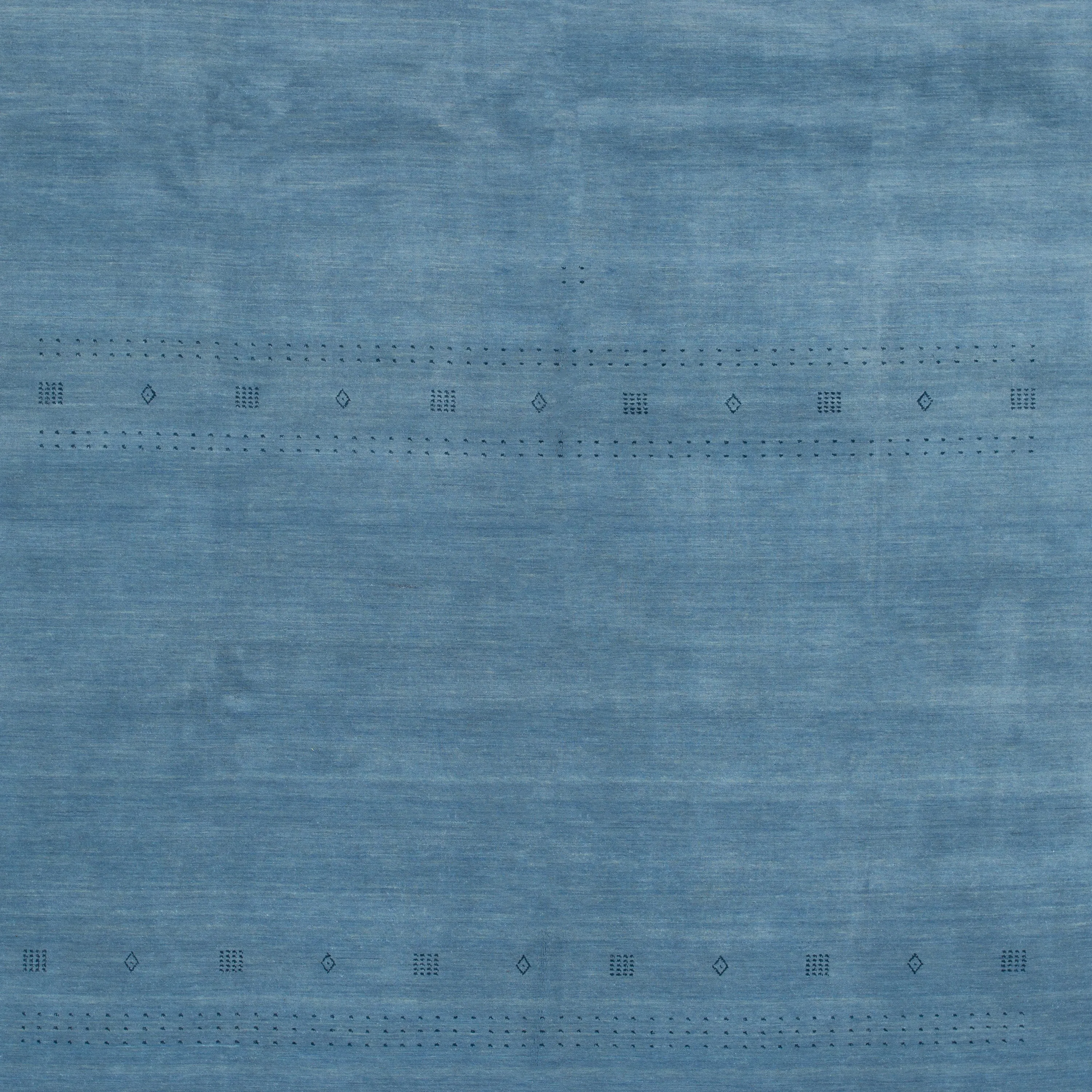 Blue Solid Indo Gabbeh Rug - 8'3" x 10'2"
