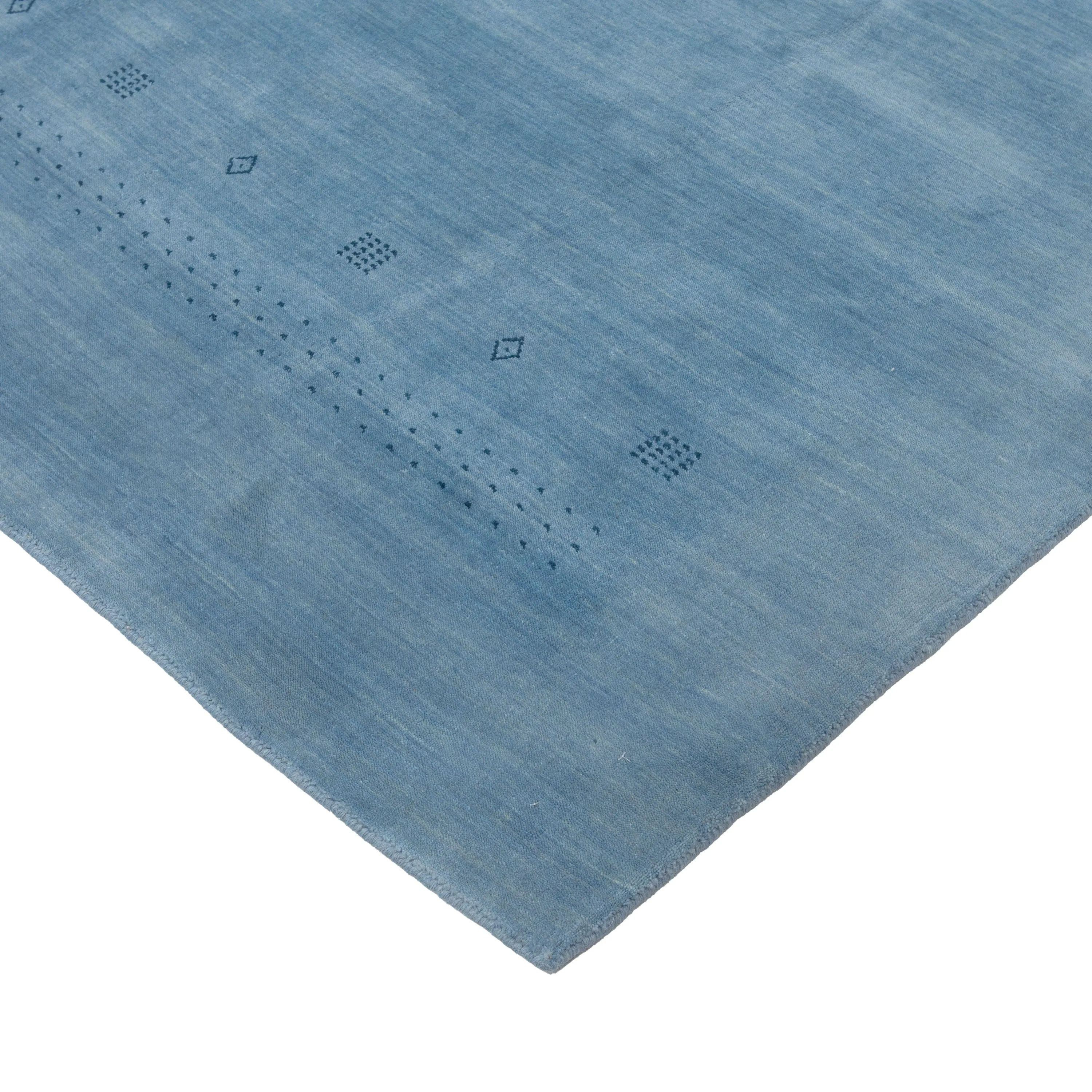 Blue Solid Indo Gabbeh Rug - 8'3" x 10'2"