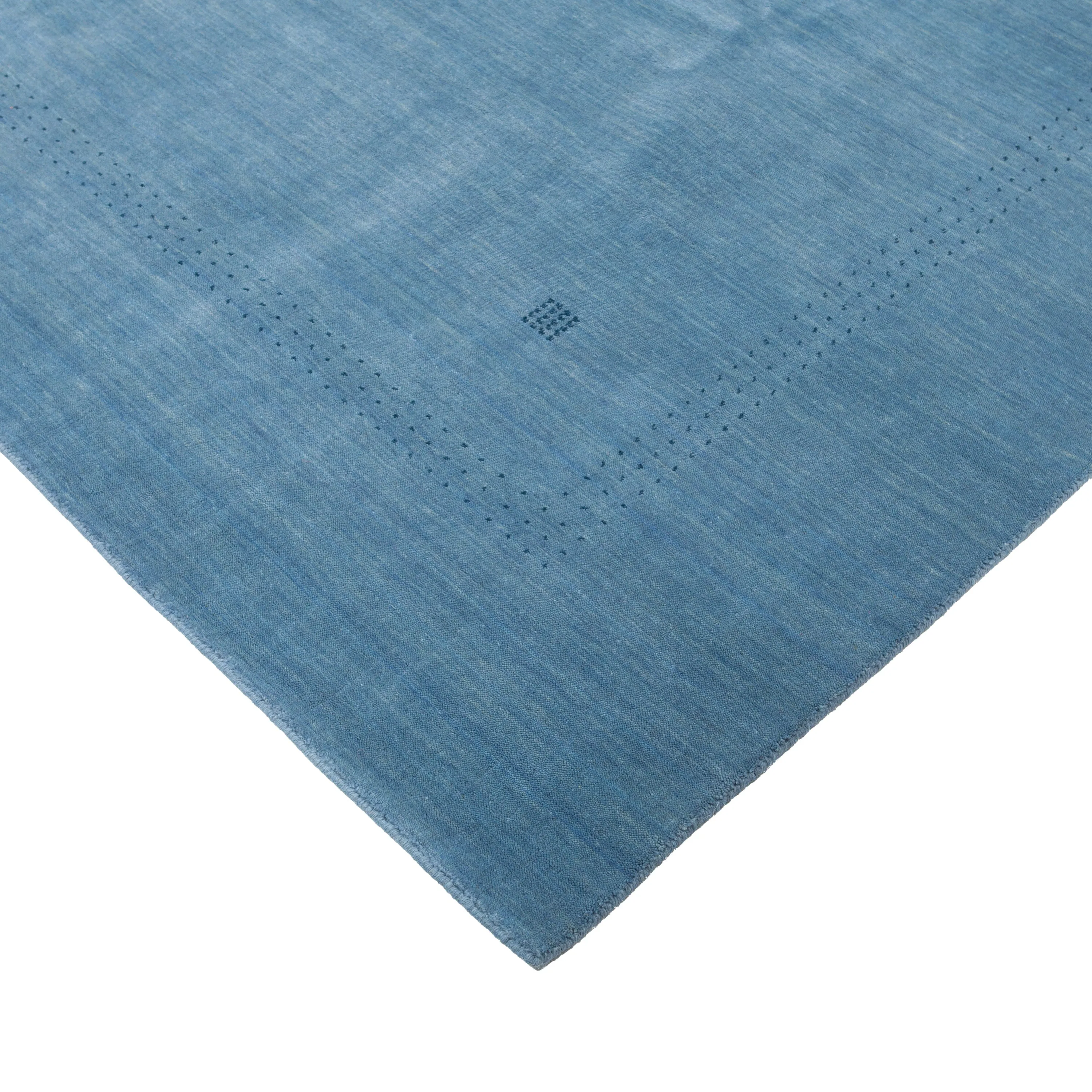 Blue Solid Indo Gabbeh Rug - 8'4" x 10'2"