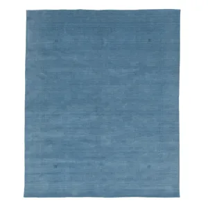 Blue Solid Indo Gabbeh Rug - 8'4" x 10'2"
