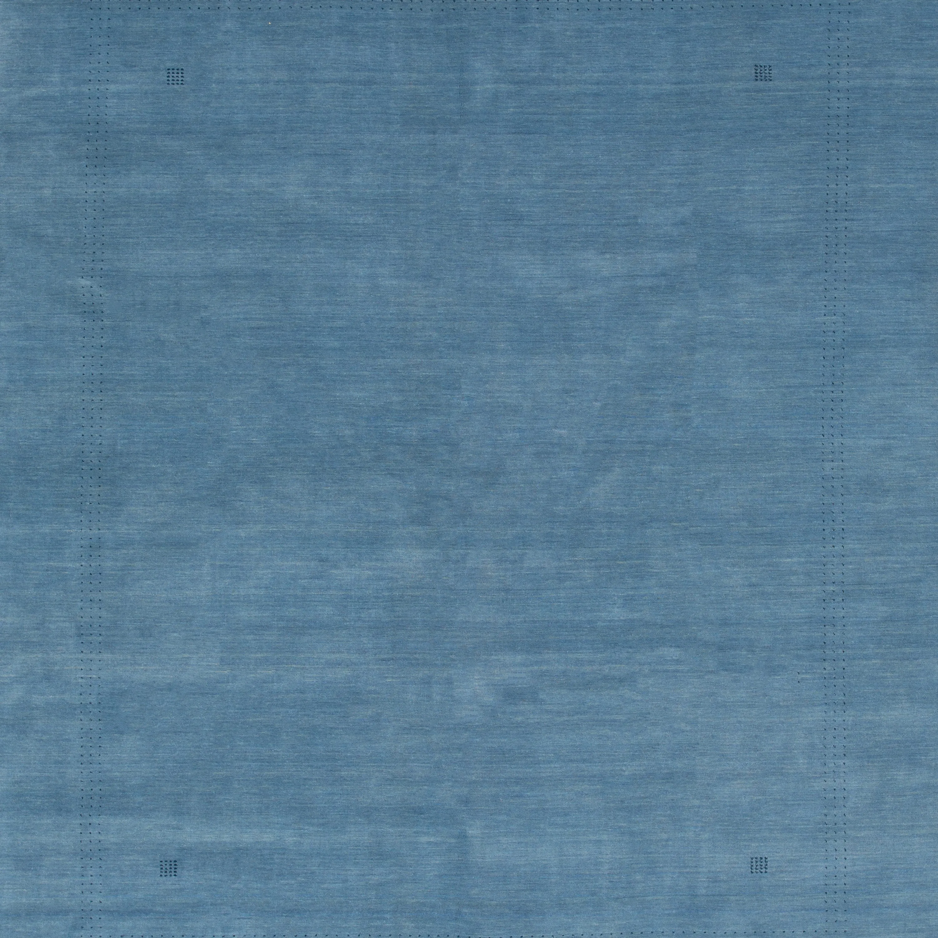 Blue Solid Indo Gabbeh Rug - 8'4" x 10'2"