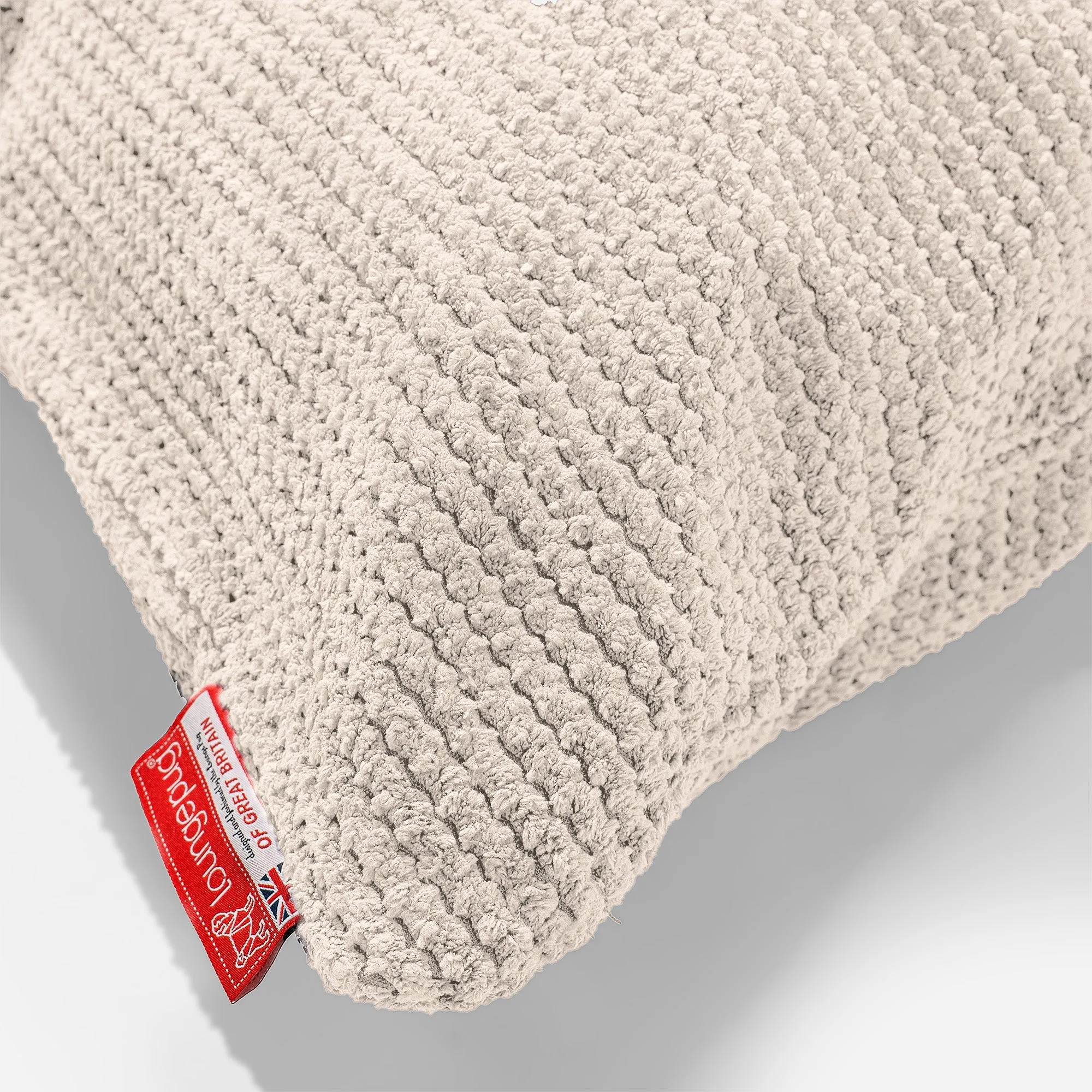 Bolster Scatter Cushion Cover 20 x 55cm - Pom Pom Ivory