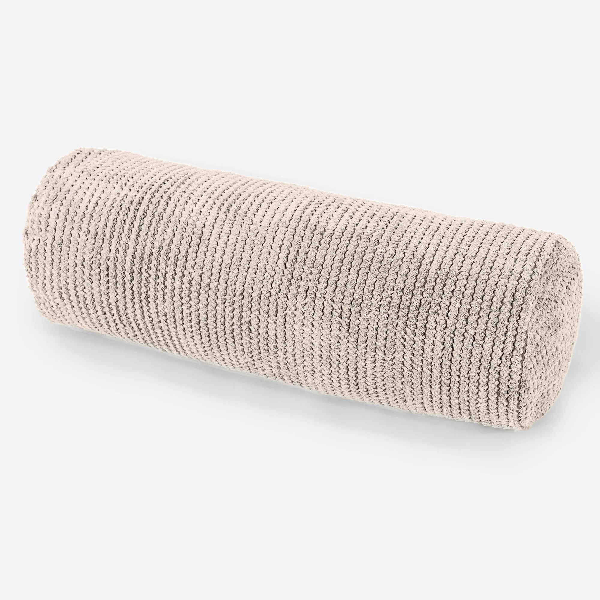 Bolster Scatter Cushion Cover 20 x 55cm - Pom Pom Ivory