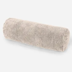 Bolster Scatter Cushion Cover 20 x 55cm - Pom Pom Ivory