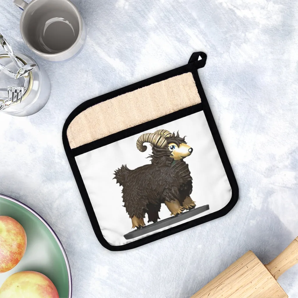 Brown Sheep Pot Holder with Pocket