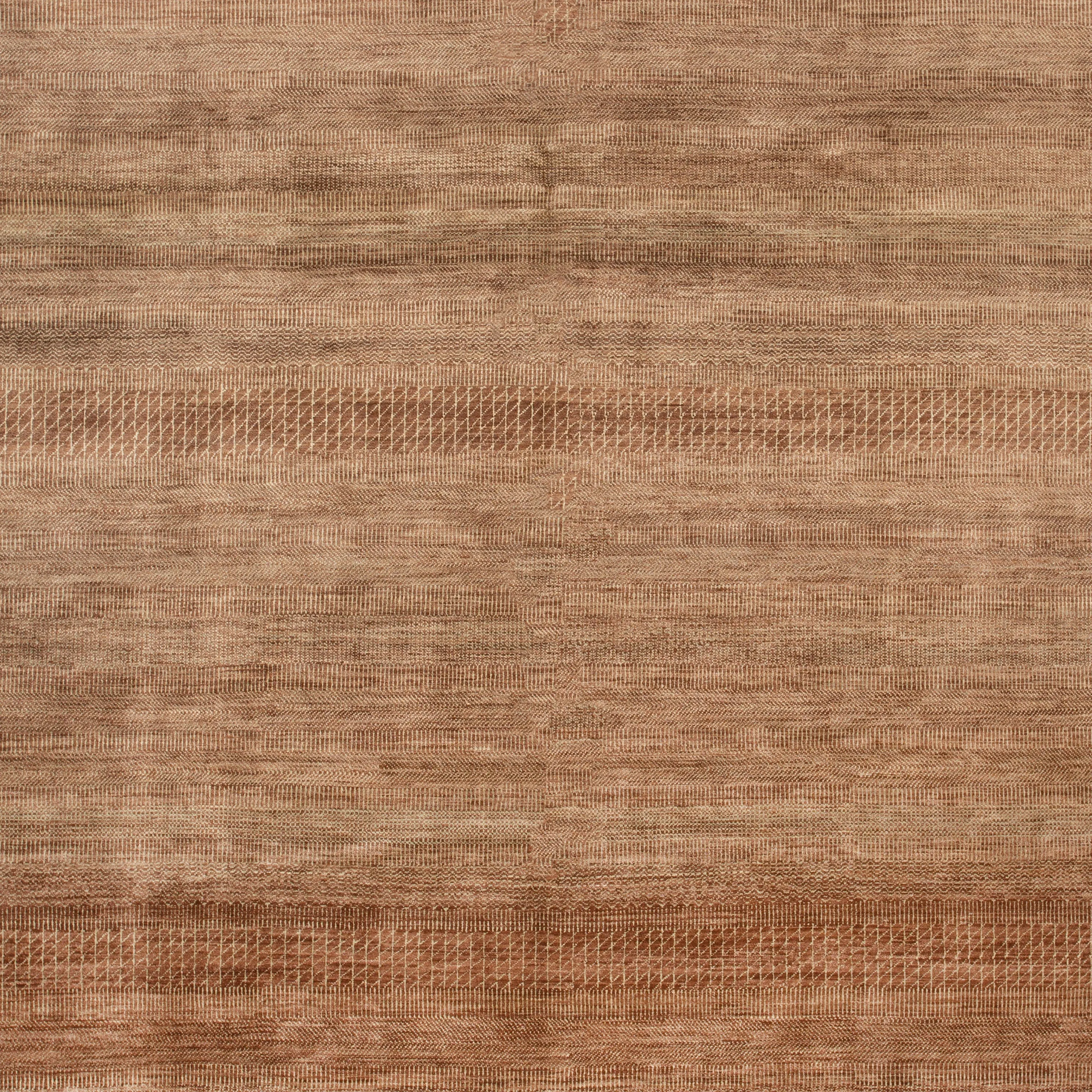 Brown Solid Indo Savannah Rug - 7'10" x 10'1"