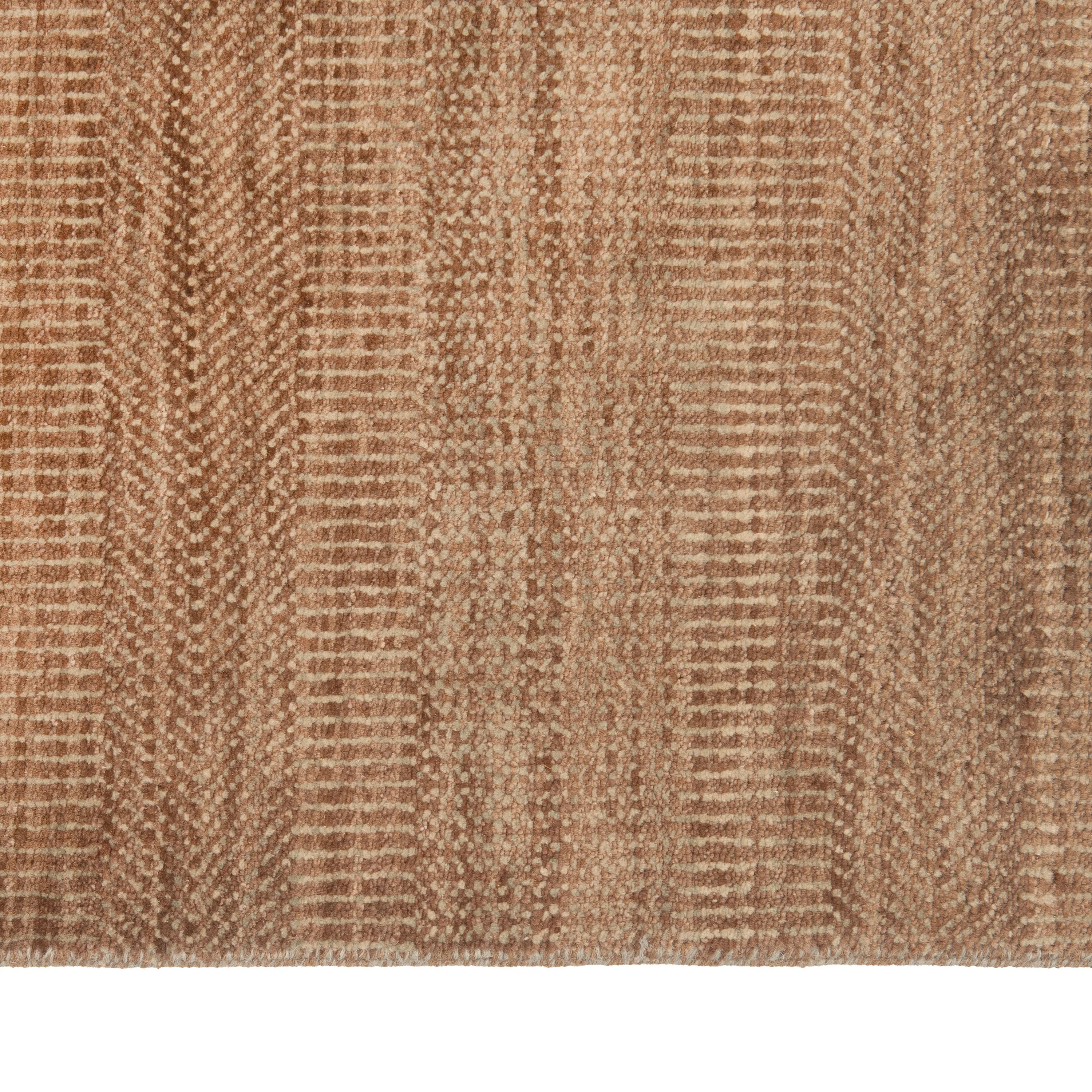 Brown Solid Indo Savannah Rug - 7'10" x 10'1"