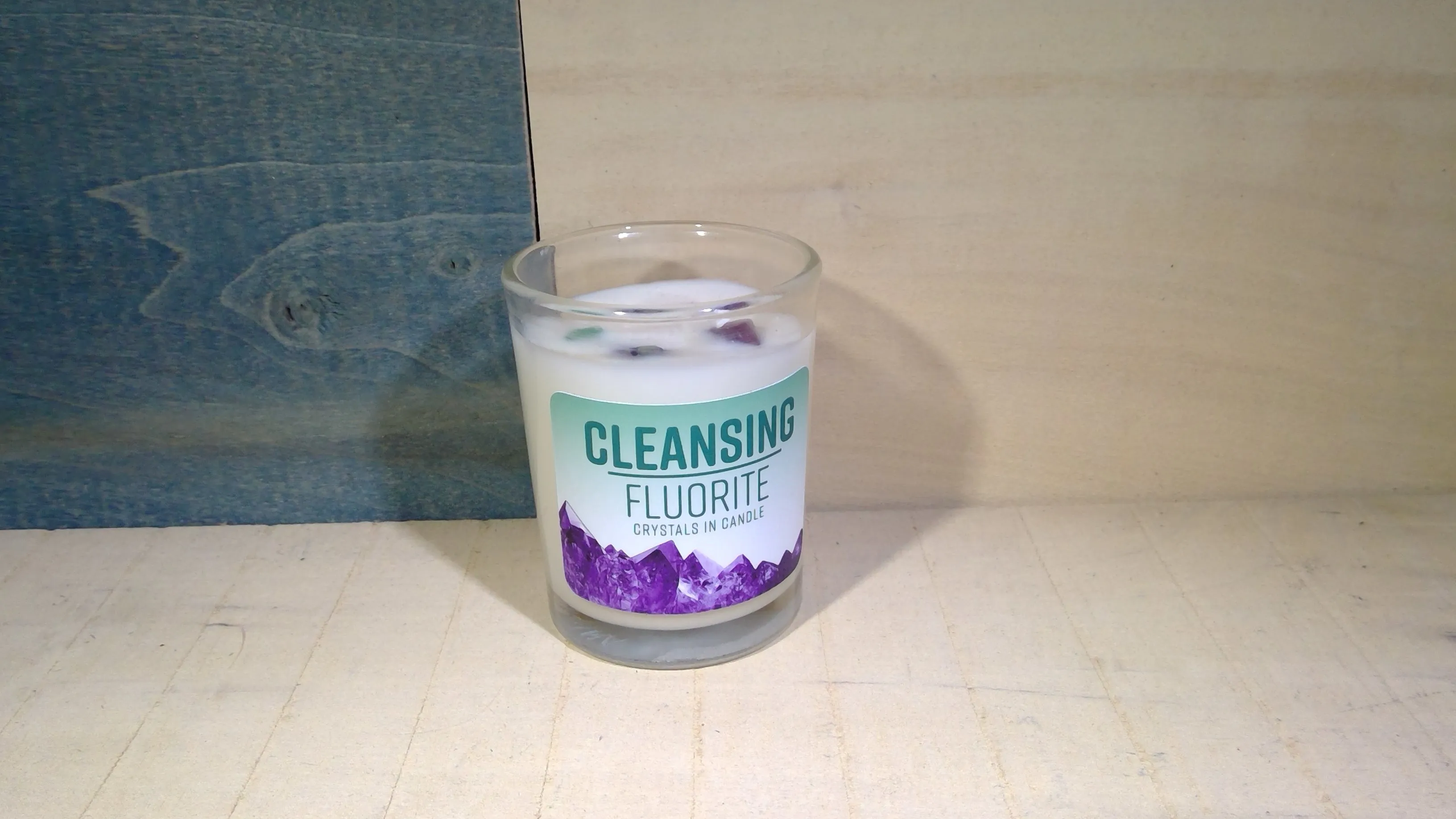 Candle - Cleansing Energy Stone - Fluorite