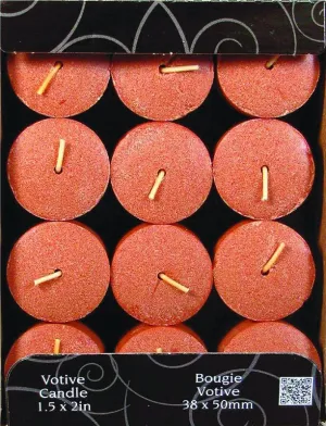 CANDLE-LITE 1276549 Scented Votive Candle, Cinnamon Pecan Swirl Fragrance, Caramel Brown Candle, 10 to 12 hr Burning :EA: QUANTITY: 12