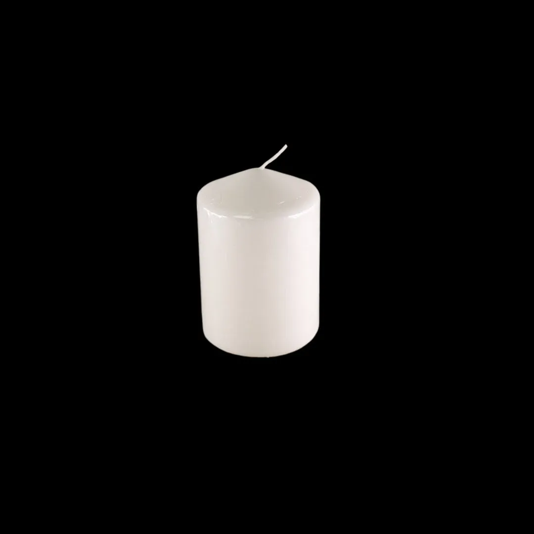 CANDLE WHITE D7 X H10cm