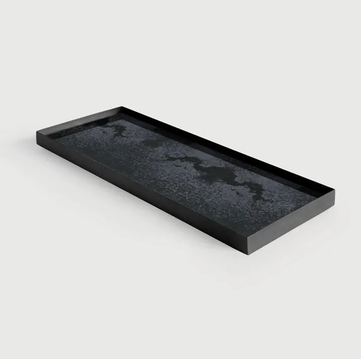 Charcoal Mirror Valet Tray