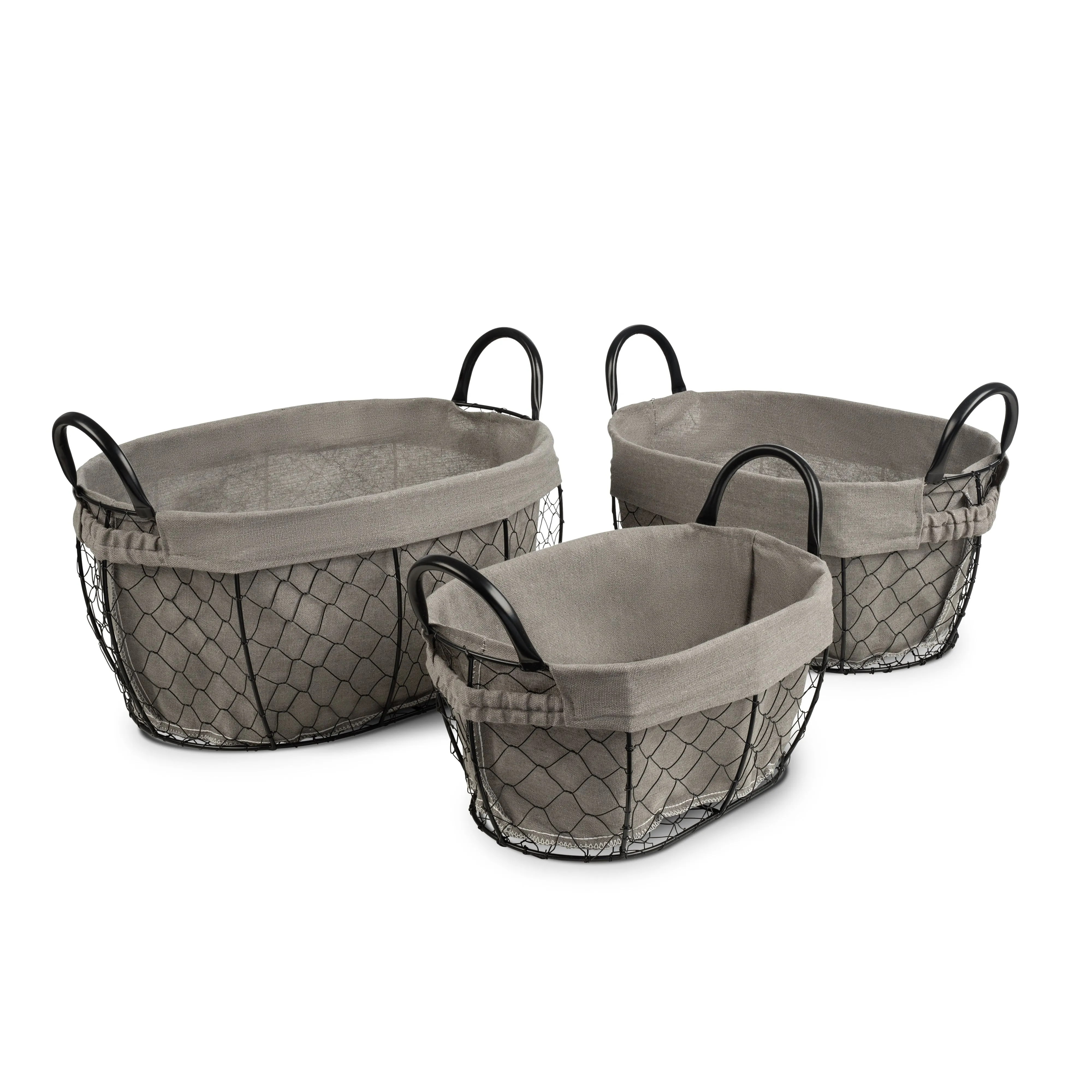 Chicken Wire Storage Baskets (Set of 3)