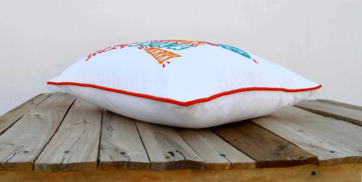 Christmas pillow cover, Star, geometrical, embroidered pillow size 16"X 16"