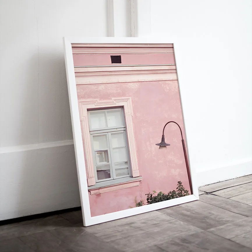 Coastal Danish Pastel Print Set Of 3 PRINTABLE WALL ART, Coastal Wall Art, Light Pink Wall Art, European Coast, Pastel Pink Wall Decor, Santorini
