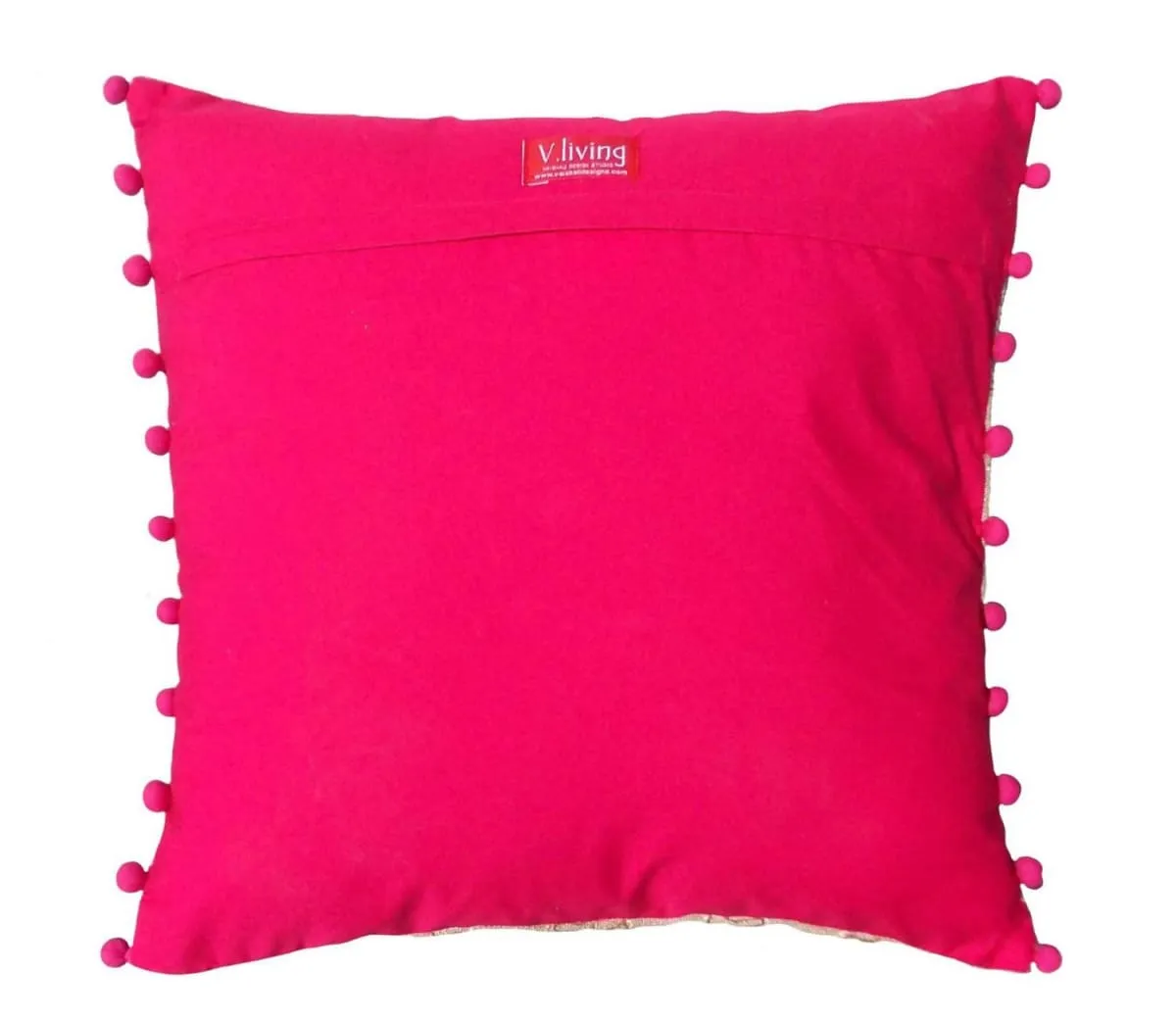 Colorful bohemian style linen pillow cover, embroidered pillow case, tribal, indian craft pillow, ethnic, 16"X16"