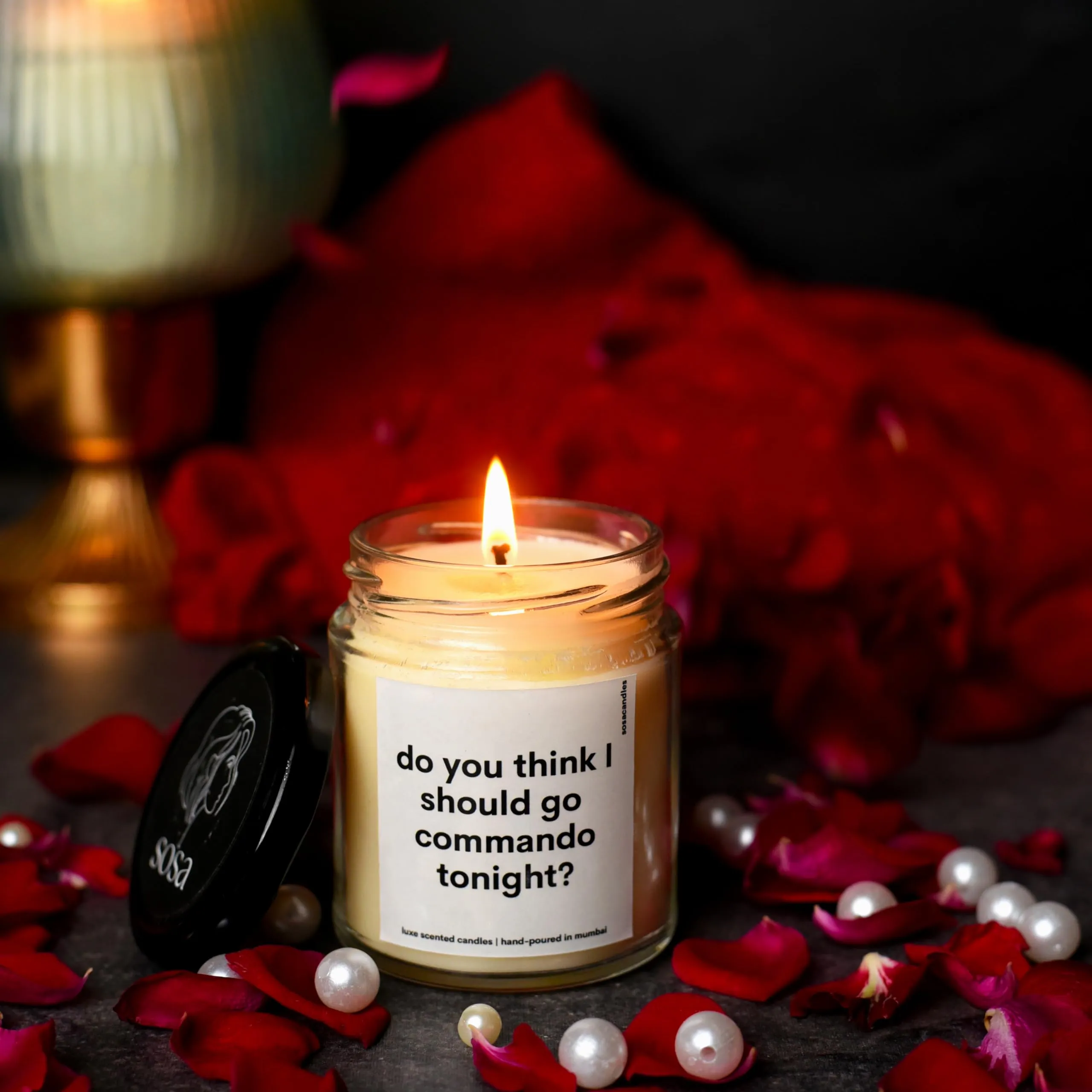Commando Tonight - Highly Scented Aroma Candles for Bedroom Decor | Valentine Gift for Girlfriend Boyfriend | Scented Candles for Bedroom Decoration | Girlfriend Boyfriend Gifts | Couple Gifts- 40hrs