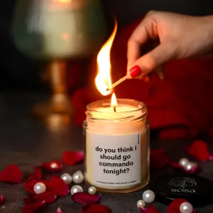 Commando Tonight - Highly Scented Aroma Candles for Bedroom Decor | Valentine Gift for Girlfriend Boyfriend | Scented Candles for Bedroom Decoration | Girlfriend Boyfriend Gifts | Couple Gifts- 40hrs